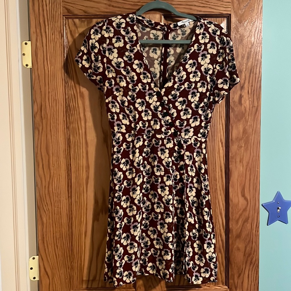 Madewell Pansy Print Dress